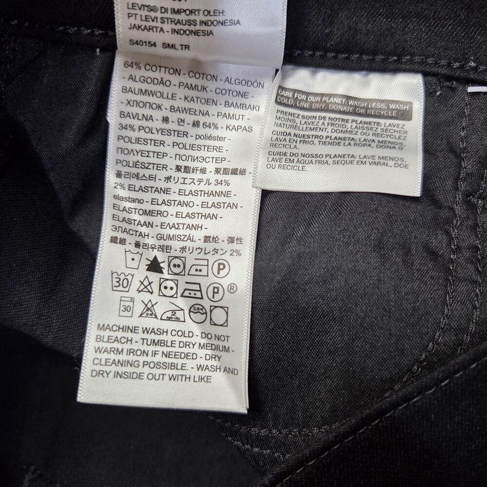 Levis 720 Jeans Womens 31 High-Rise Skinny Black Stretch Denim New With Tags - Picture 8 of 8